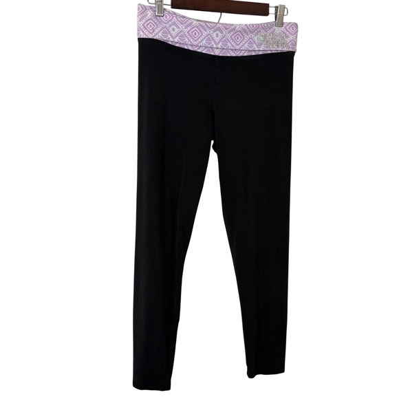 Vintage Y2K Victoria's Secret PINK Rhinestone Fold Over Yoga Ankle Pants Medium - Picture 1 of 11